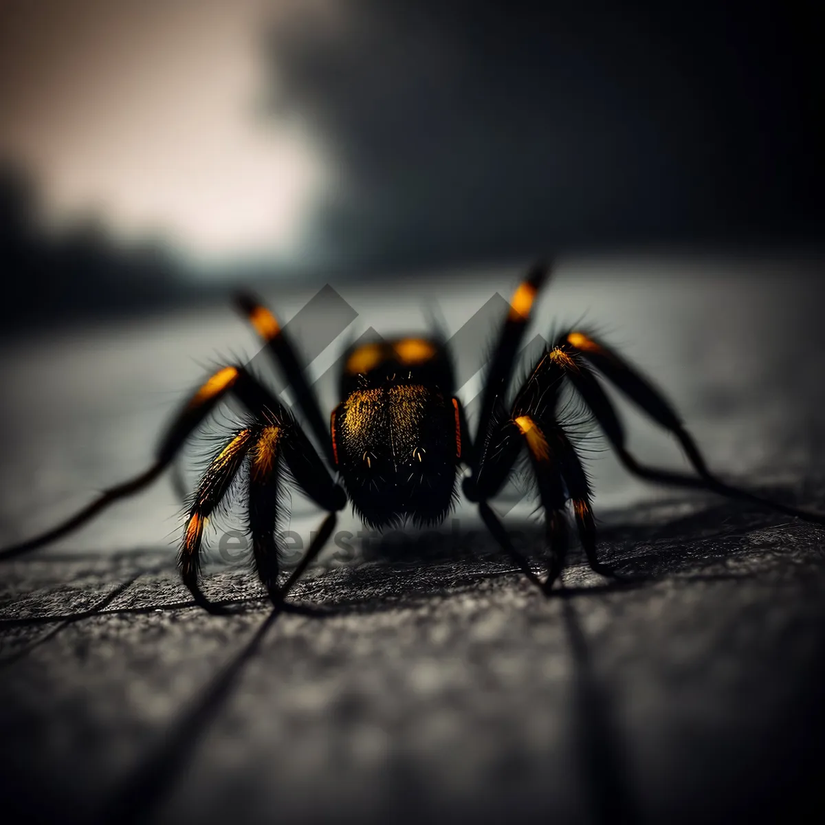 Picture of Black and Gold Garden Spider - Close-up Wildlife Shot