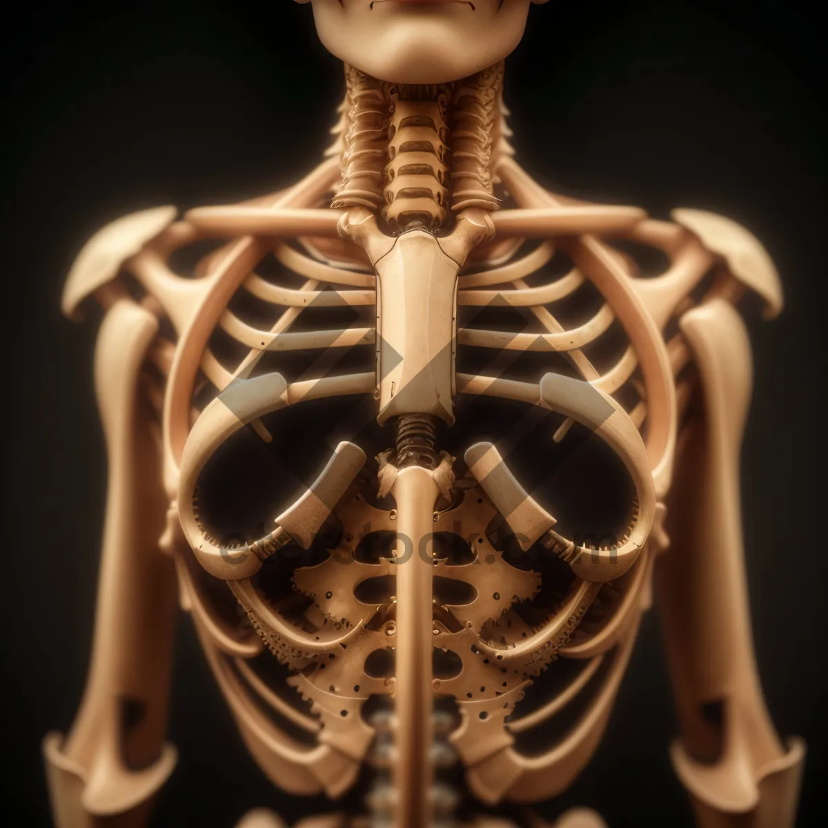 Picture of Anatomical Human Skeleton - Medical Science X-Ray
