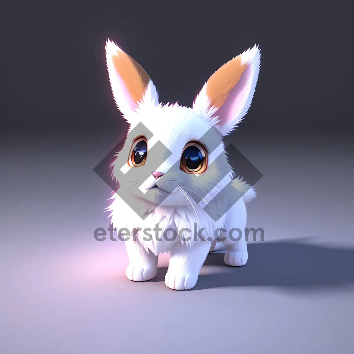 Picture of Cute Bunny with Furry Ears