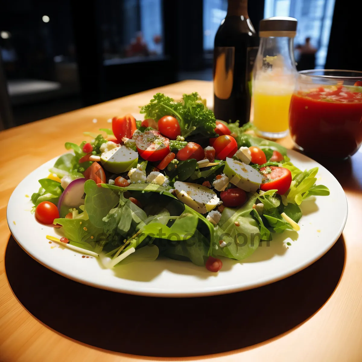 Picture of Grilled Vegetable Salad with Fresh Lettuce and Tomato