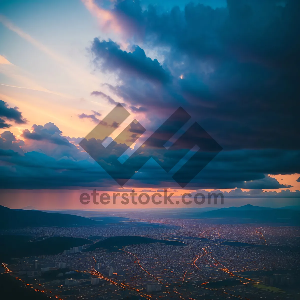 Picture of Captivating Sunset Over Serene Ocean Horizon