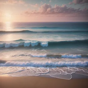 Breathtaking Sunset Over Tropical Beach