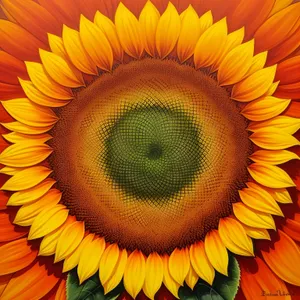 Vibrant Sunflower Blooming in Colorful Summer Garden