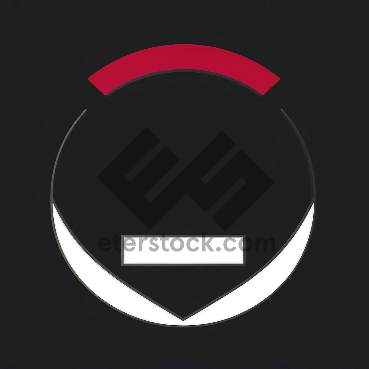 Picture of Shiny Black Round Heart Emblem