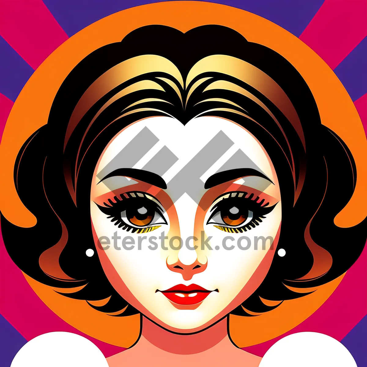 Picture of Cartoon Facial Art: Playful Face Illustration