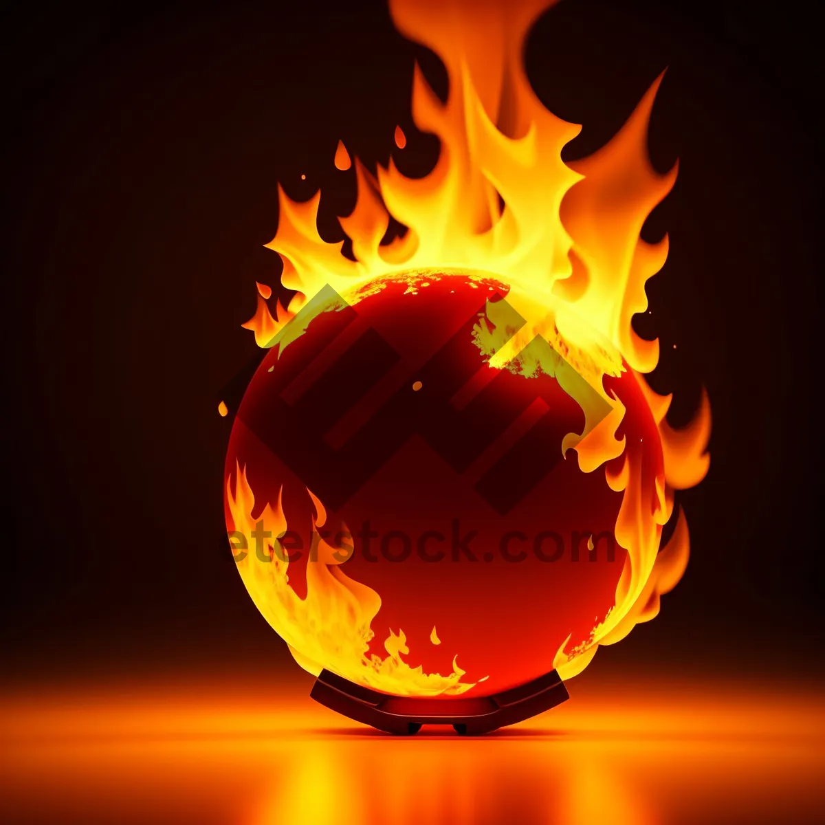 Picture of Fiery Element - Burning Energy in Orange and Black