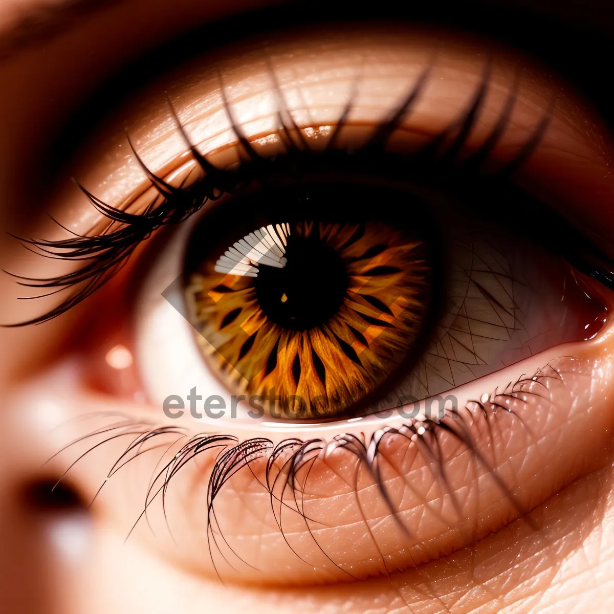 Picture of Radiant Vision: Close-up of Bright Eyebrow and Pupil