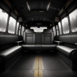 Modern urban transportation - sleek, comfortable passenger car seat.