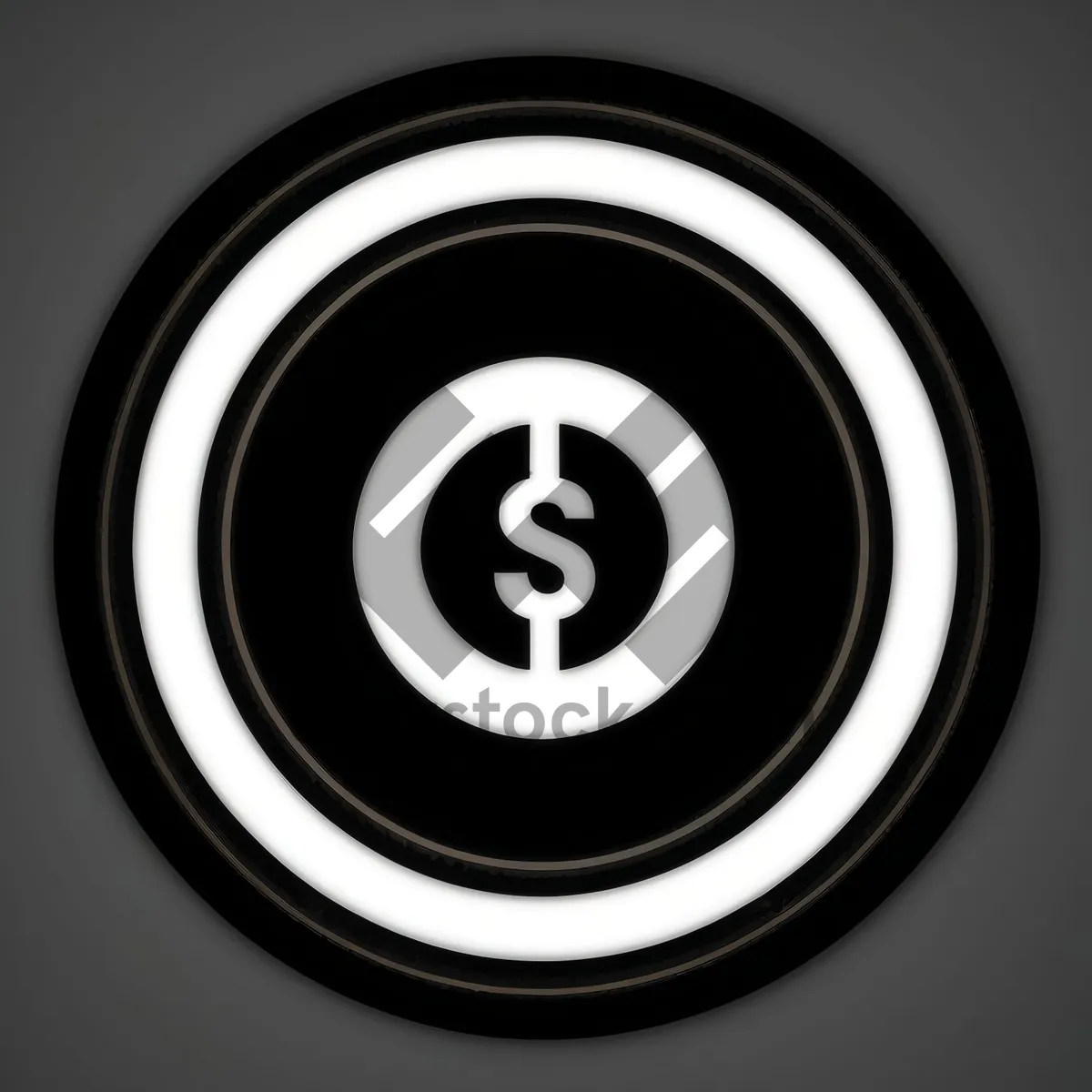 Picture of Shiny Metallic Round Web Button with Shadow