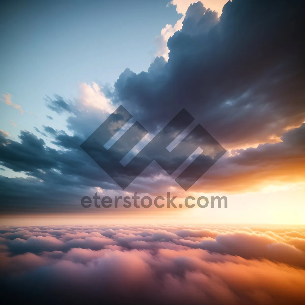 Picture of Vibrant Skies: A Sunset Symphony in Clouds