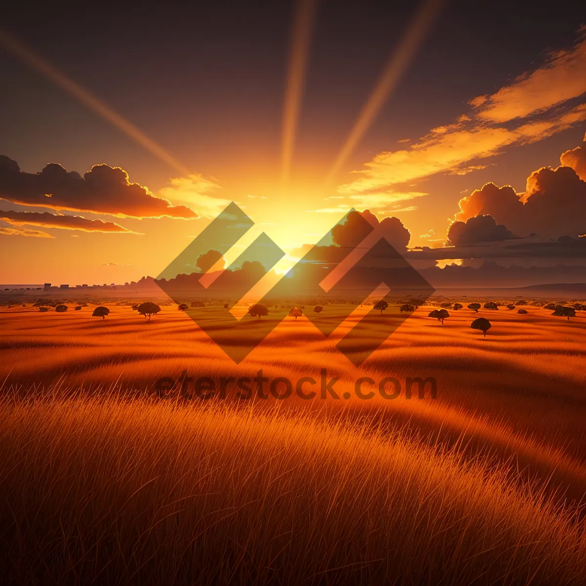 Picture of Serenity at Sunset: Coastal Horizon over Ocean