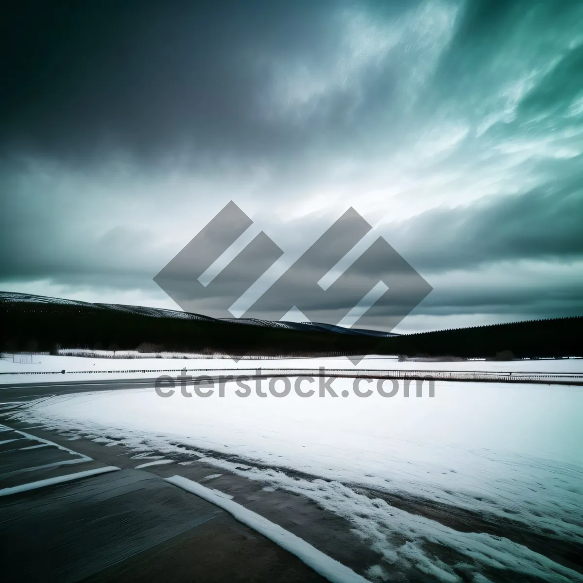 Picture of Serene Beachscape at Sunset: Tranquil Seaside Horizon