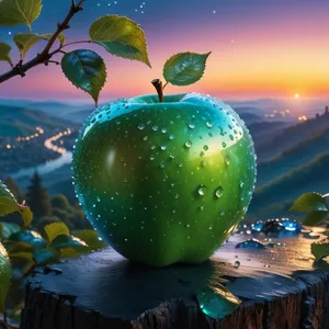 Festive Granny Smith Apple Christmas Decorations