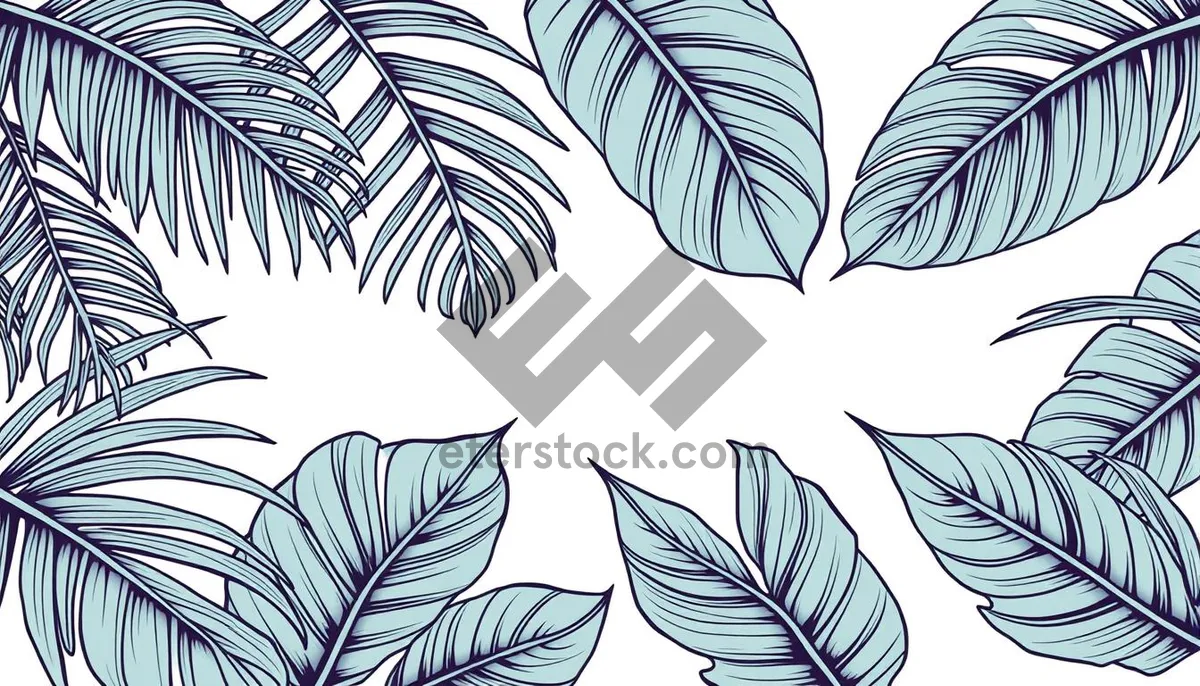 Picture of Floral branch silhouette design for decorative tracery element