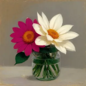 Vibrant Blossoms in A Floral Vase