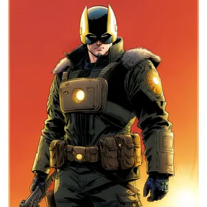 Warrior Attendant in Bulletproof Vest and Helmet