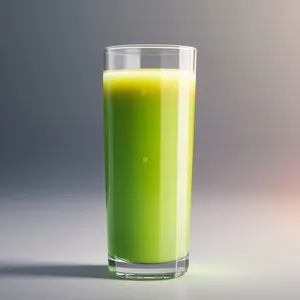 Refreshing Citrus Juice in Transparent Glass Mug