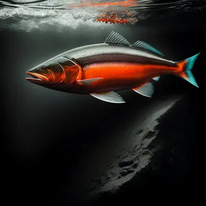 Swimming Goldfish in Underwater Aquarium