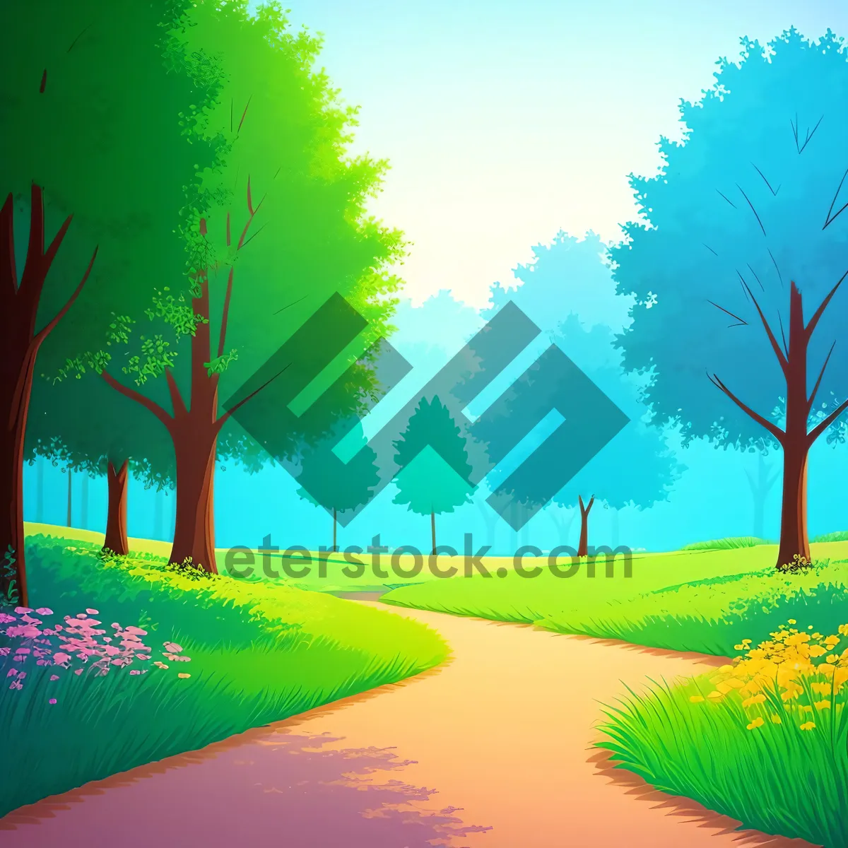 Picture of Summer Skyline Through Oak Meadow