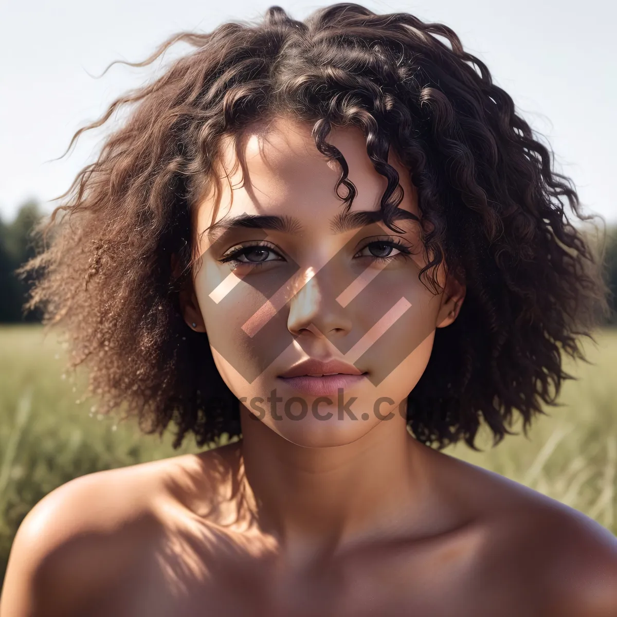 Picture of Sensual Afro Beauty: Fashionable Makeup and Stunning Curly Hair