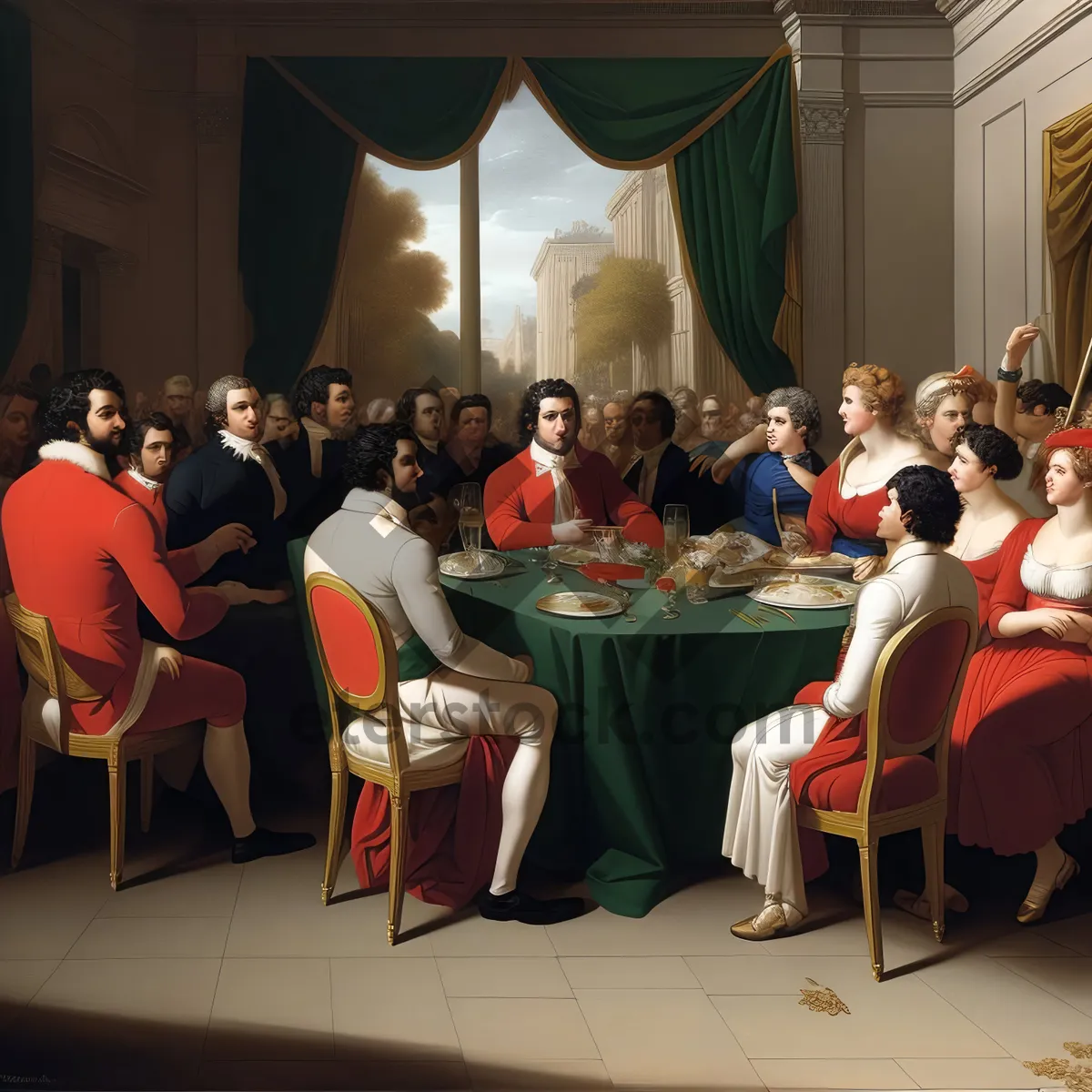 Picture of Group of students and teacher smiling in classroom meeting.