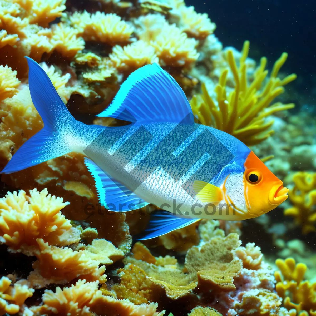 Picture of Colorful Anemone Fish in Vibrant Coral Reef