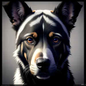 Adorable Border Collie: Purebred Shepherd Dog with Cute Expression