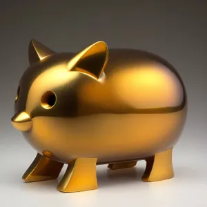 Rich Piggy Bank Holding Pink Dollars