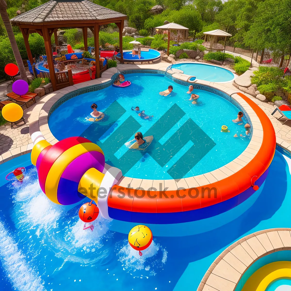 Picture of Resort Pool Trampoline: Ultimate Water-Sport Entertainment