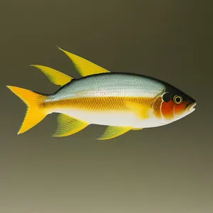 Glistening Goldfish in Underwater Aquarium