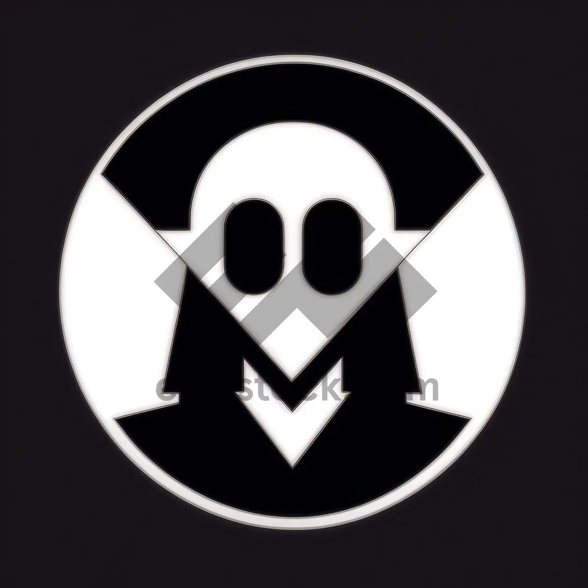 Black Pirate Poison Symbol - Round Button Icon Design