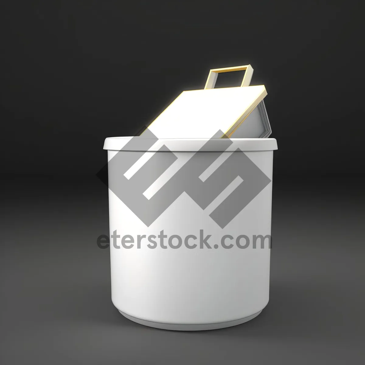 Picture of 3D Glass Bucket with Solid Objects