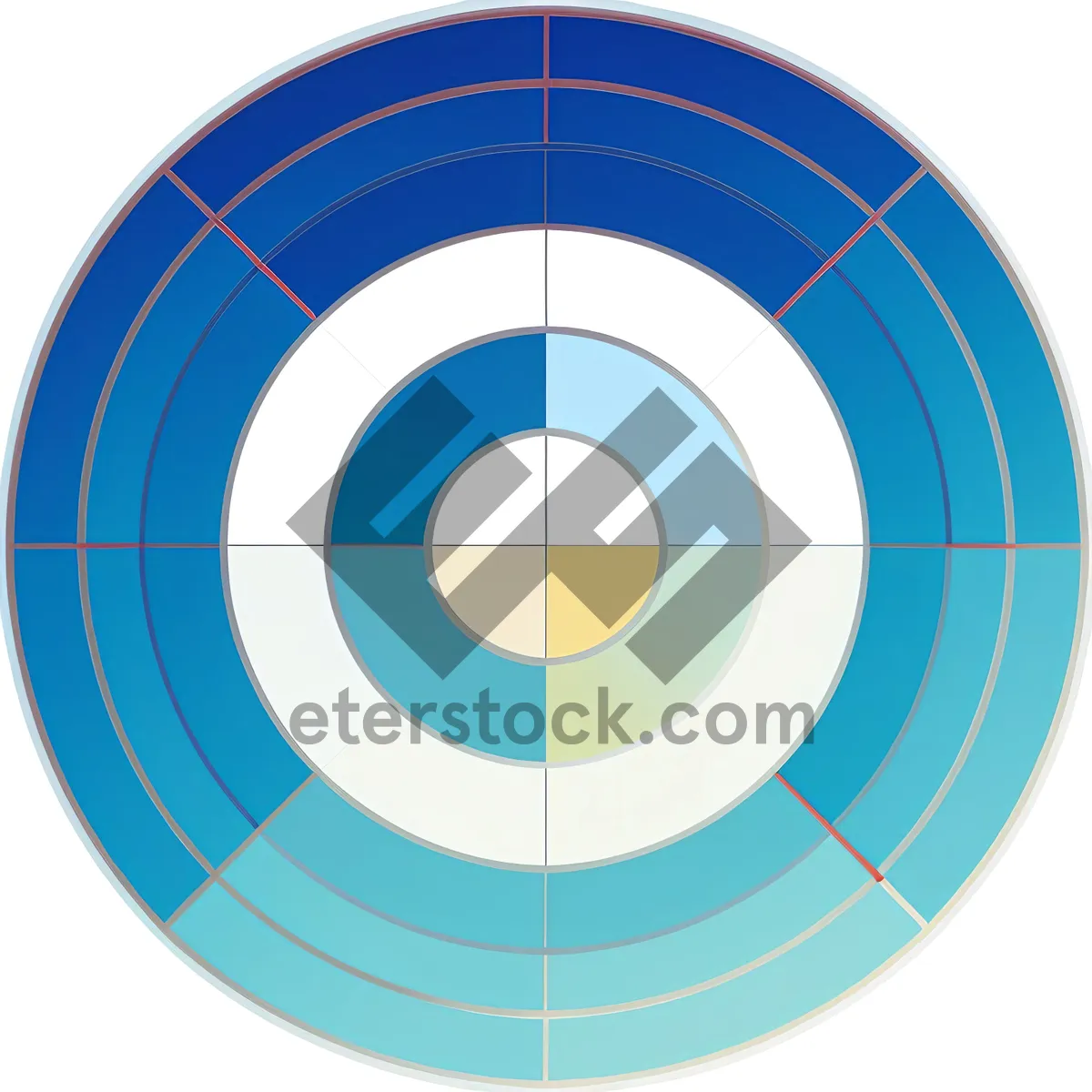 Picture of Round Web Button Icon: Glossy Grid Design