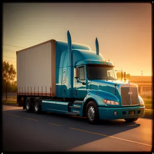 Semi truck transporting cargo on highway