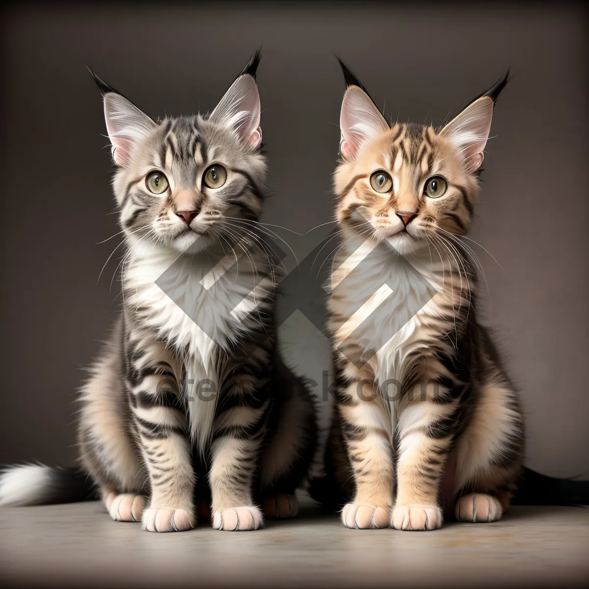 Picture of Furry Cutie with Whiskers: Adorable Gray Tabby Kitten