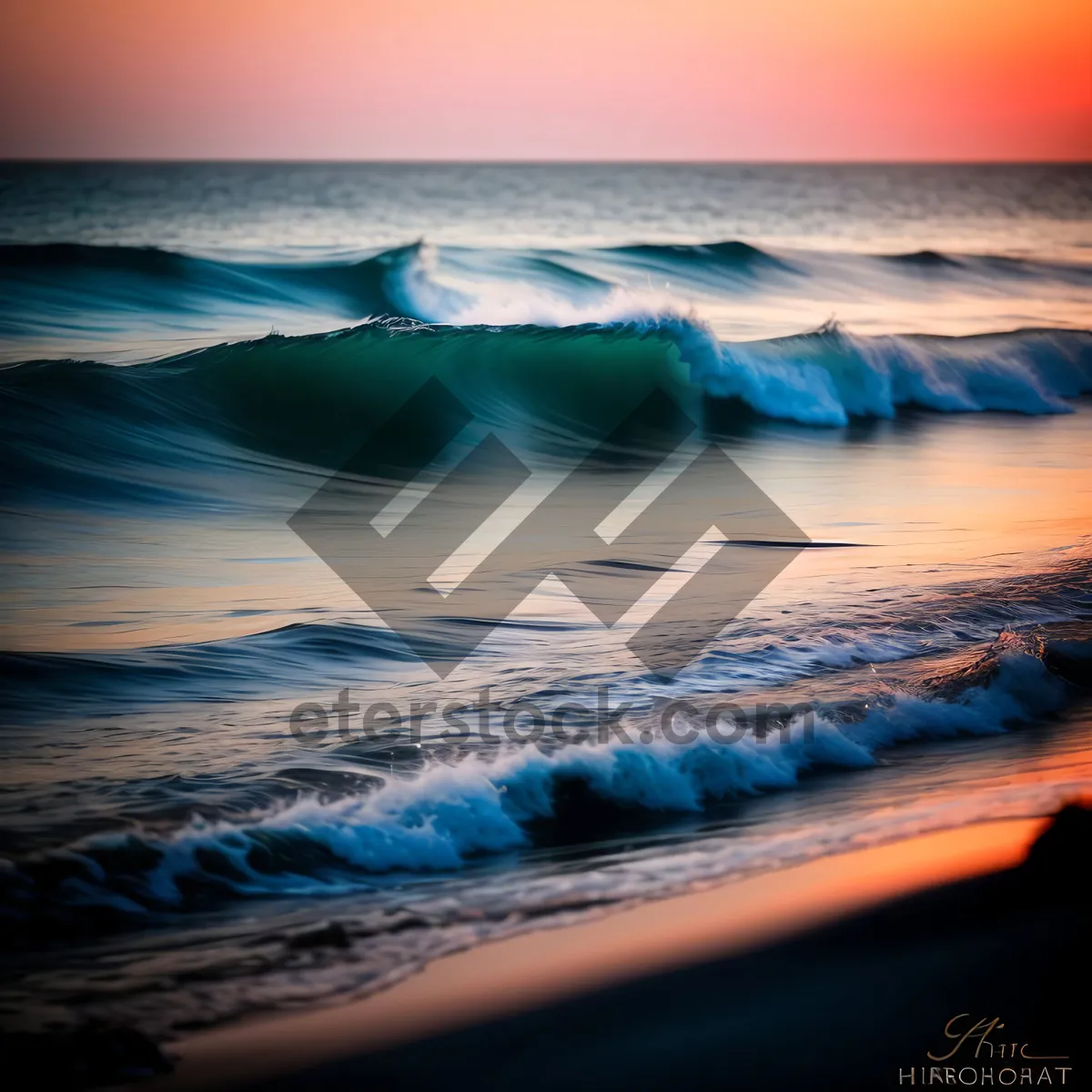 Picture of Serene Sunset over Tropical Beach