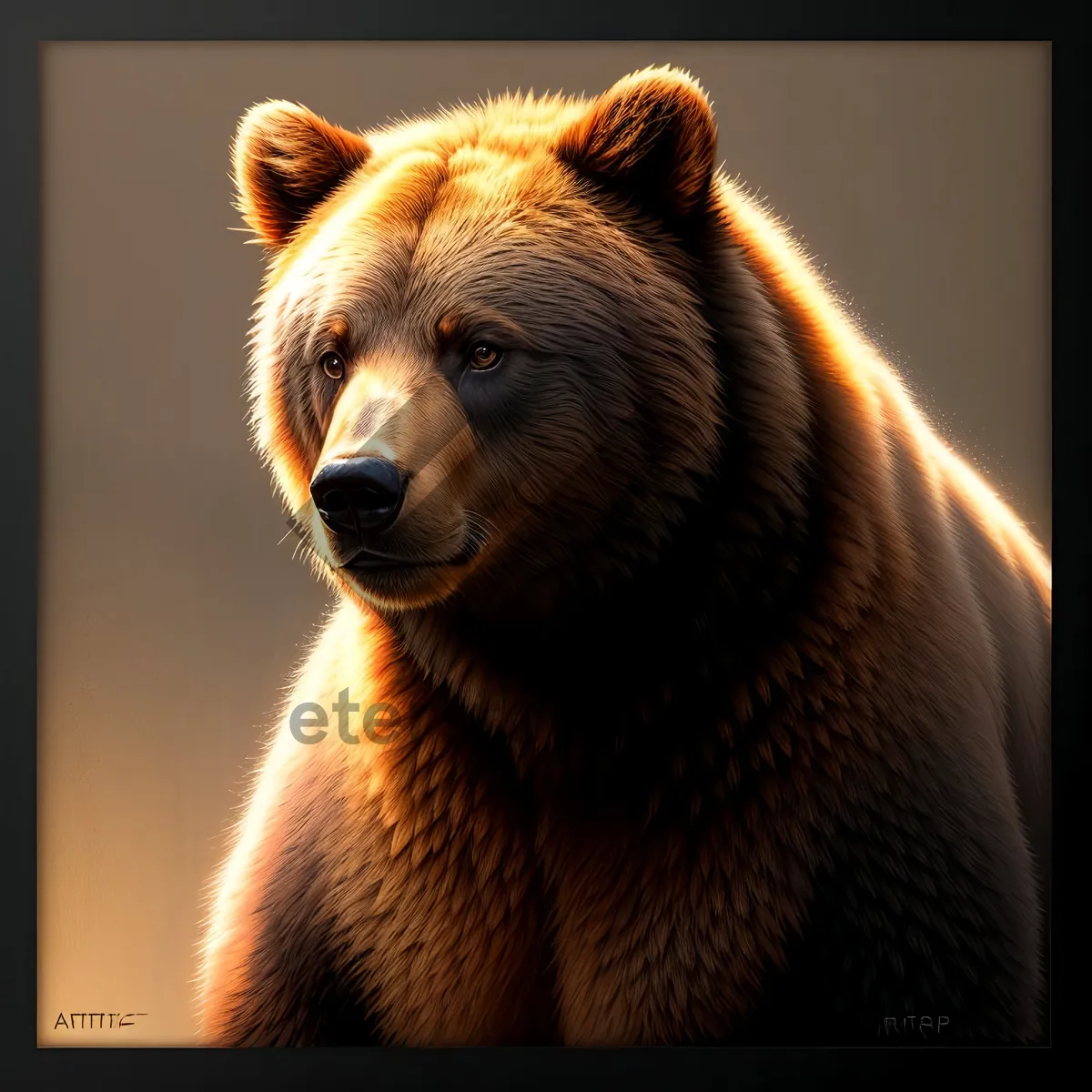 Picture of Fierce Fur Predator in Wildlife: Brown Bear