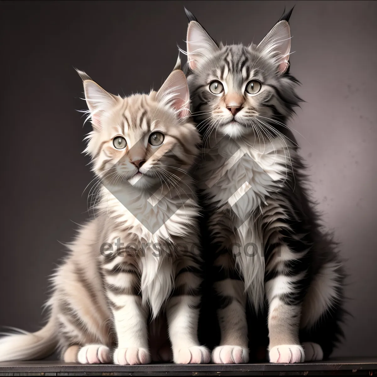 Picture of Charming Fluffy Gray Kitten with Whiskers