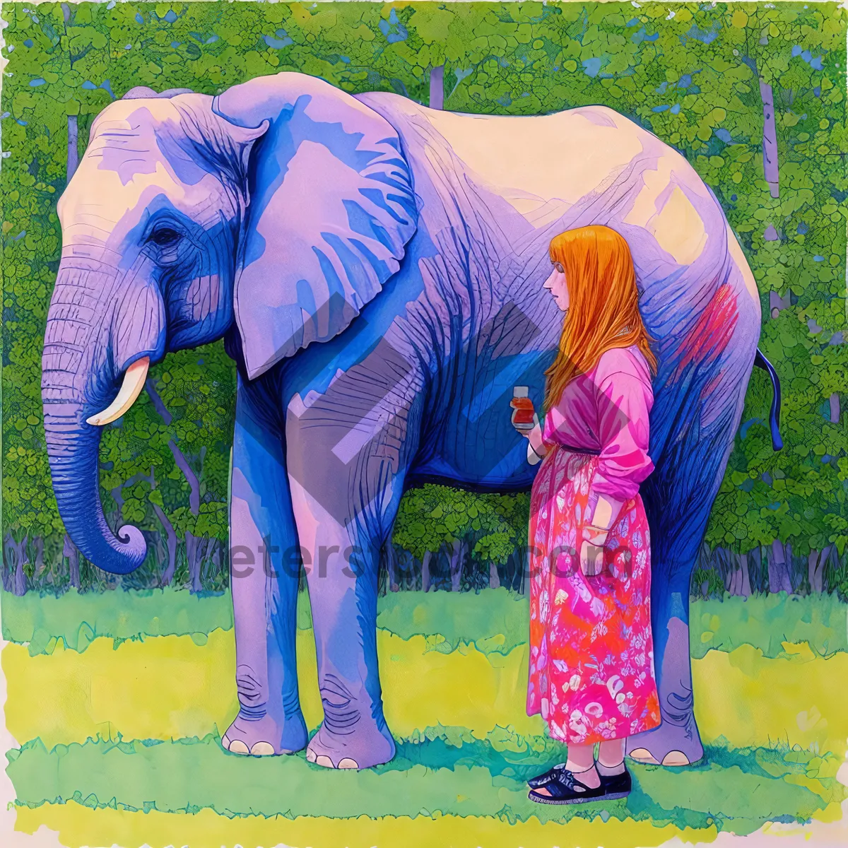 Picture of Elegant Elephant Sleeve in Vibrant Clothing