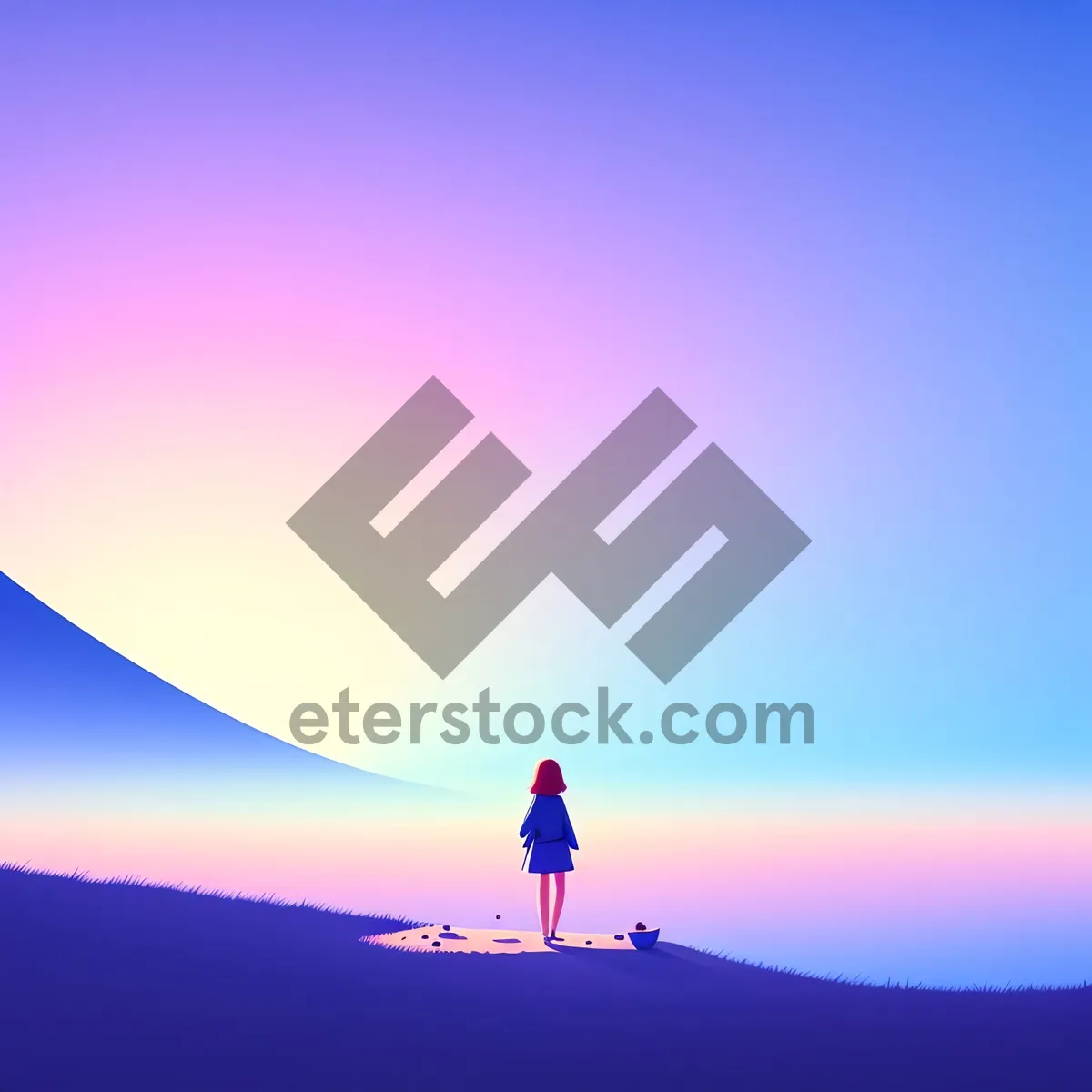 Picture of Sunset Surfer Silhouette on Sea Dune