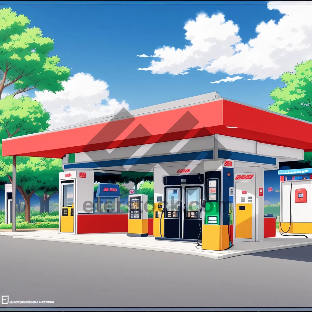 Picture of Mechanical station at gas pump