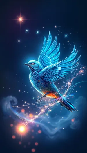 Magical Winter Night Sky Celebration Wallpaper