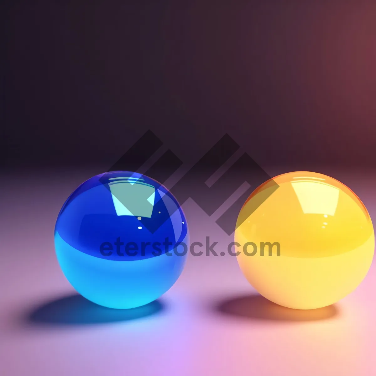 Picture of Colorful Button Collection with Shiny Glass Reflection