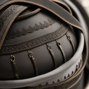 Black Leather Rugby Ball with Lace Detail