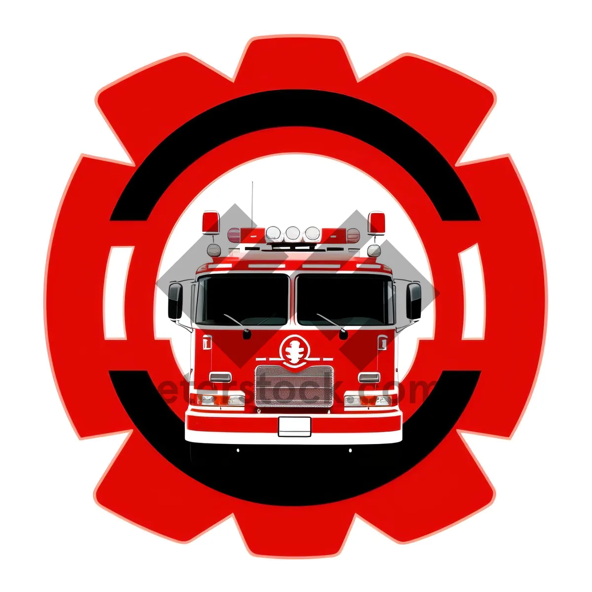 Picture of Fire Station Icons: Set of Web Symbols