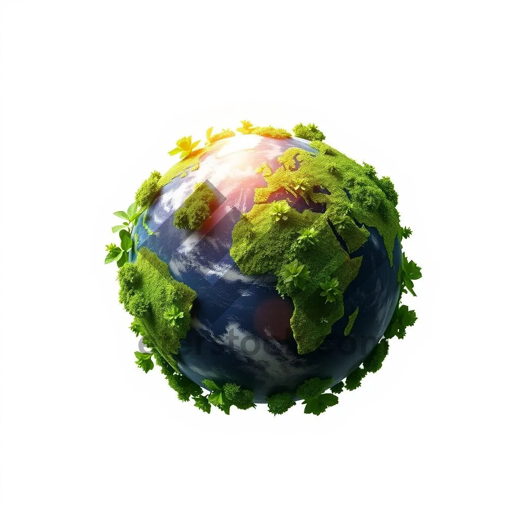 Picture of Earth Globe Map Global Relief Sphere