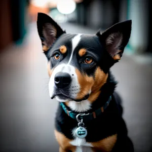 Adorable Purebred Swiss Mountain Dog Puppy Portrait