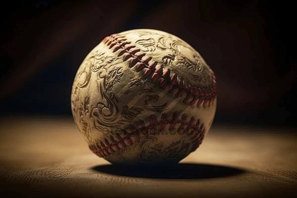 Picture of Baseball equipment with ball for sports game.