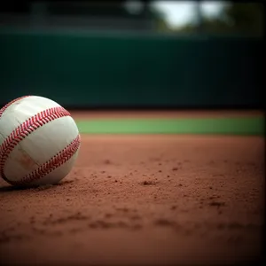 Baseball glove on grass field during game.