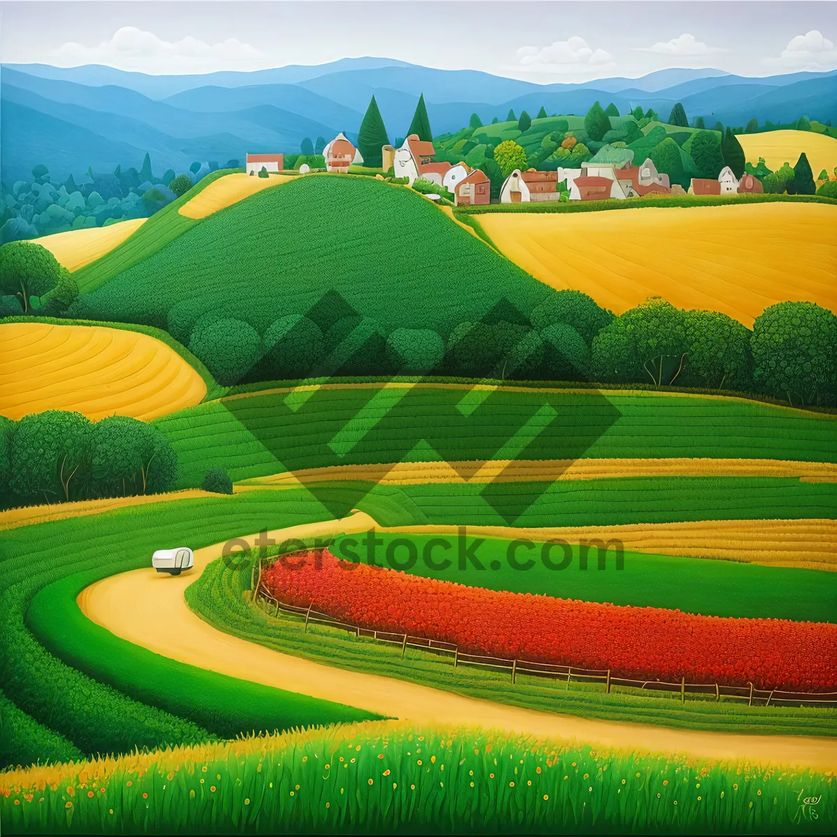 Picture of Rural Maze in Serene Landscape